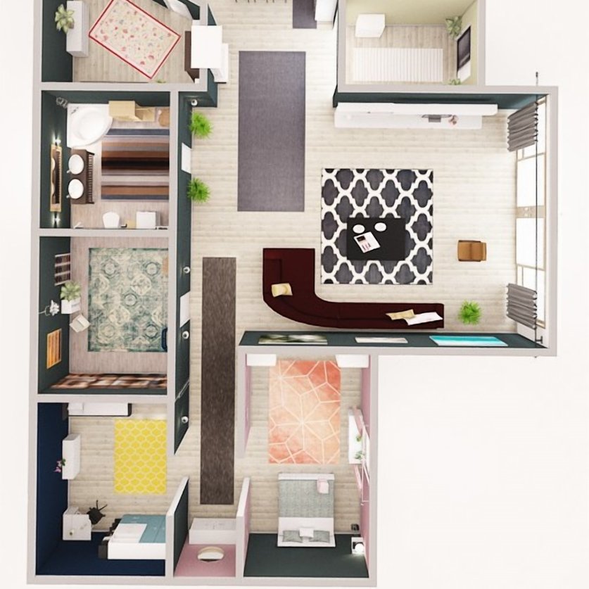 Contemporary floor plan