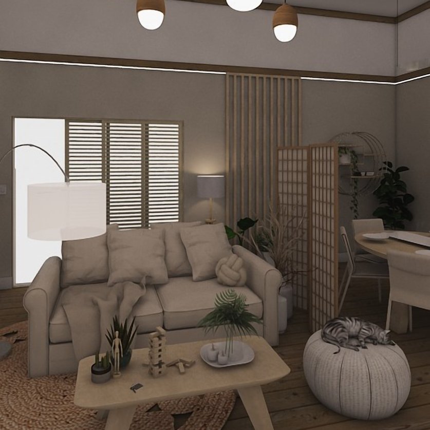 sala de estar Boho