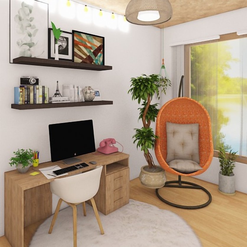 Boho home office