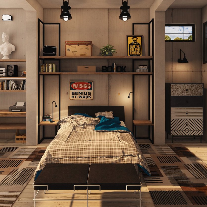 Industrial bedroom