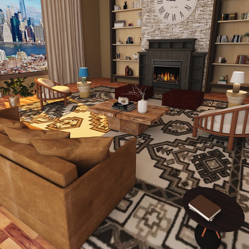 sala de estar Boho