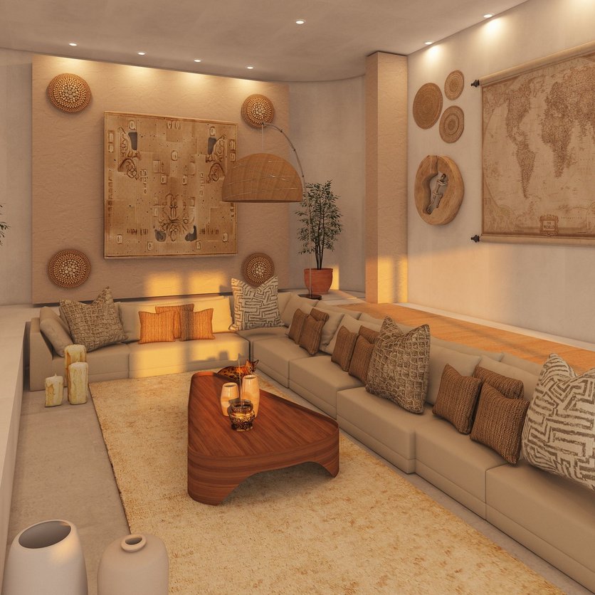 sala de estar Boho