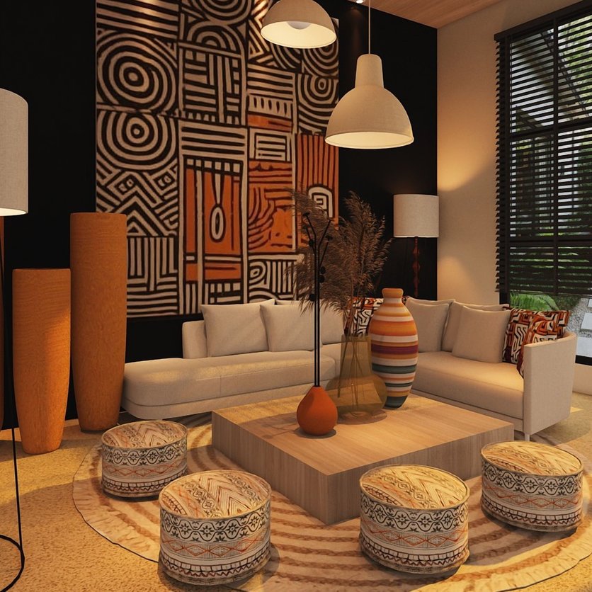 sala de estar Boho
