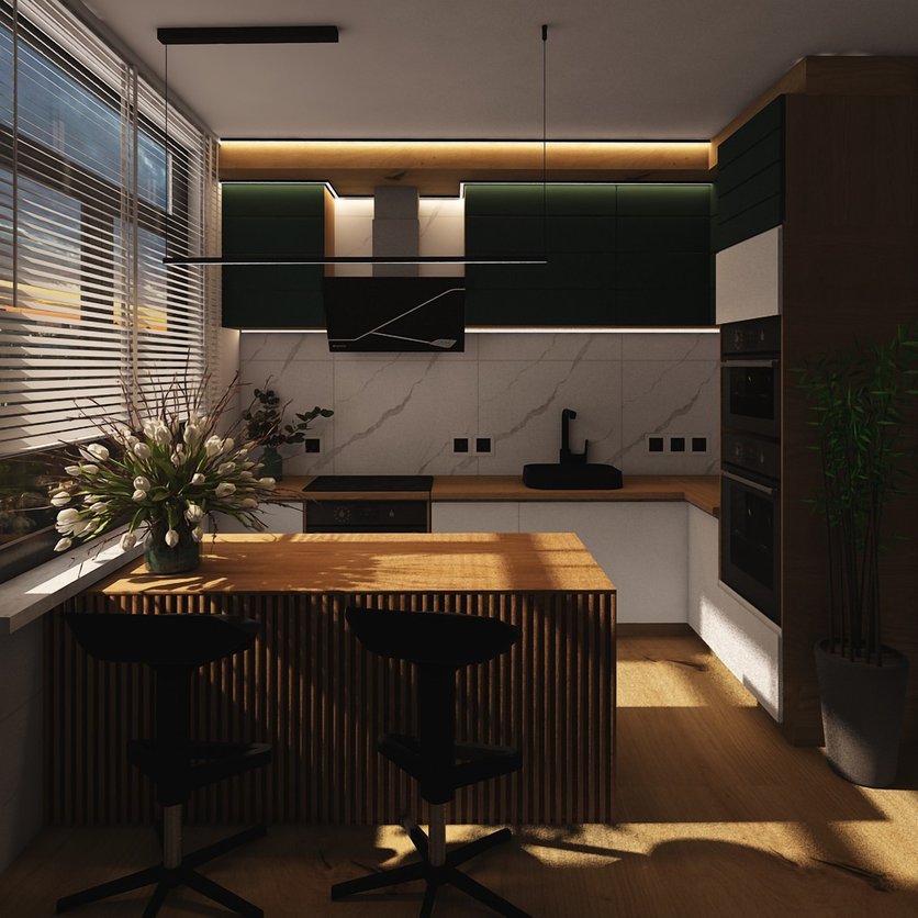 Grundriss im Stil Mid-Century