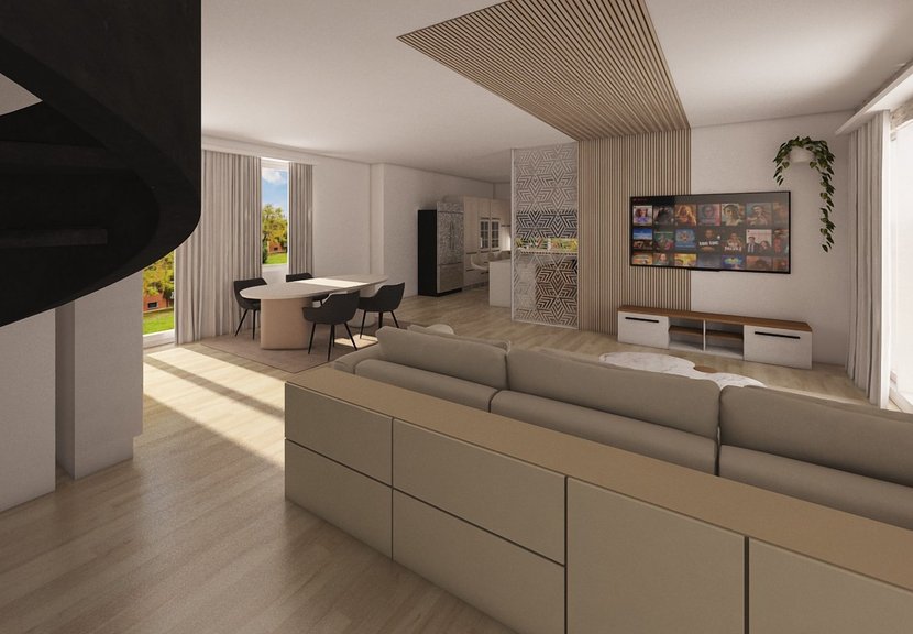Grundriss im Stil Mid-Century
