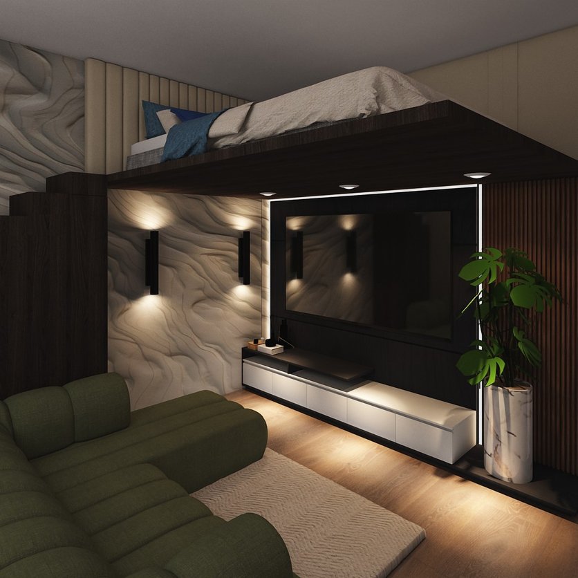 Grundriss im Stil Mid-Century
