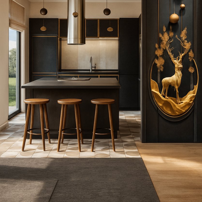 Grundriss im Stil Mid-Century