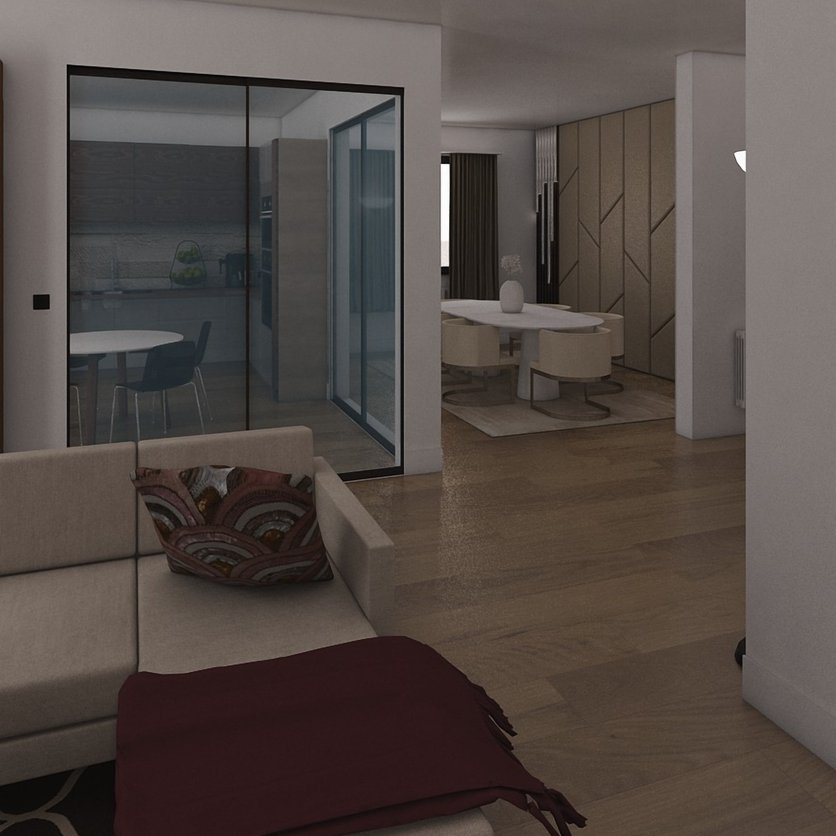 Grundriss im Stil Mid-Century