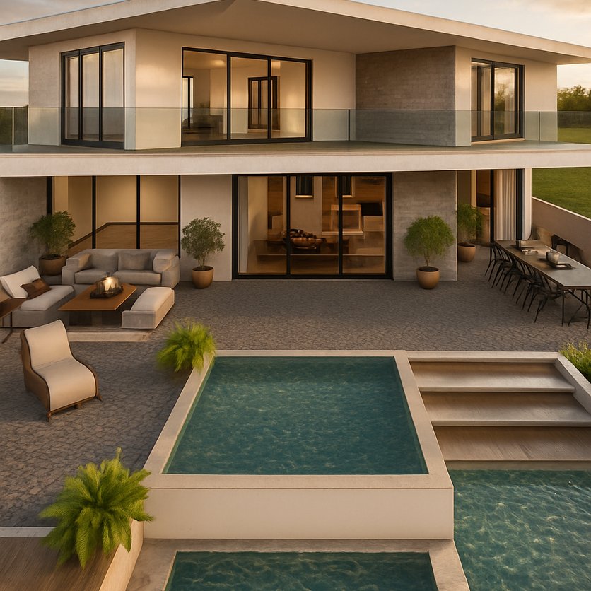 Grundriss im Stil Mid-Century