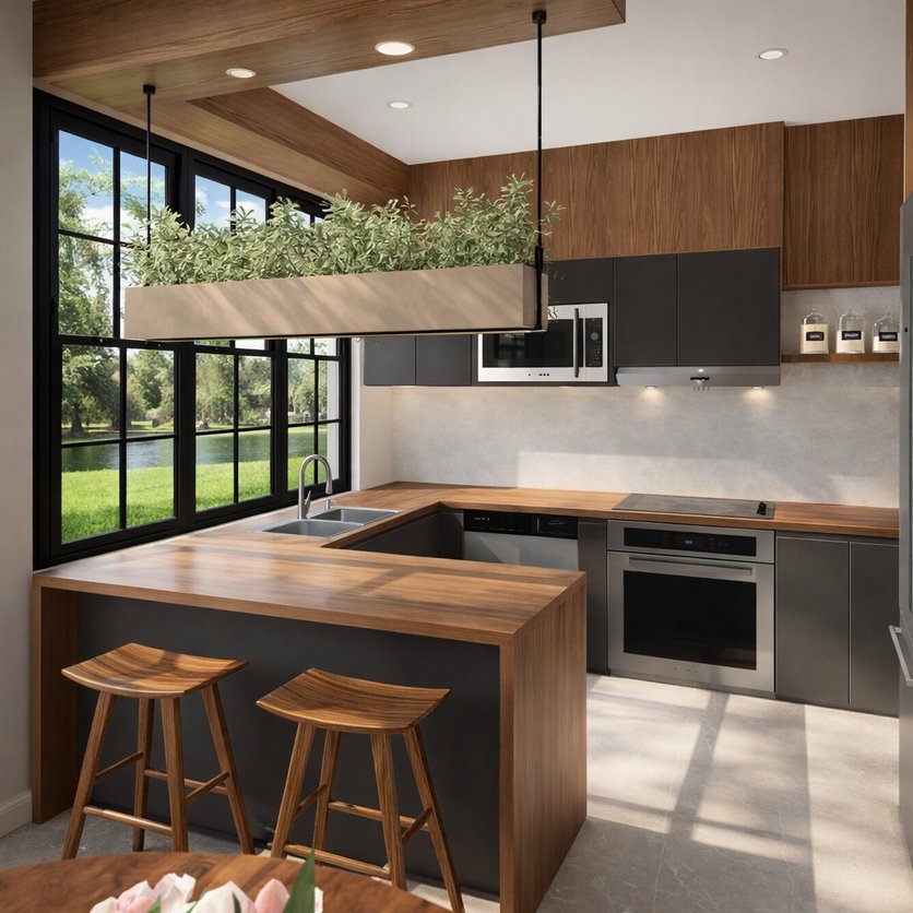 Grundriss im Stil Mid-Century