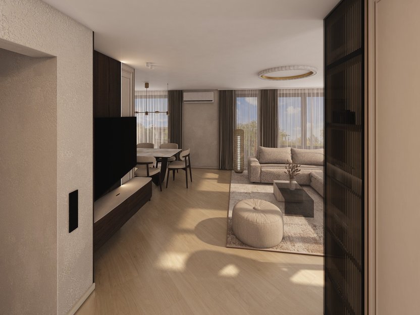 Grundriss im Stil Mid-Century