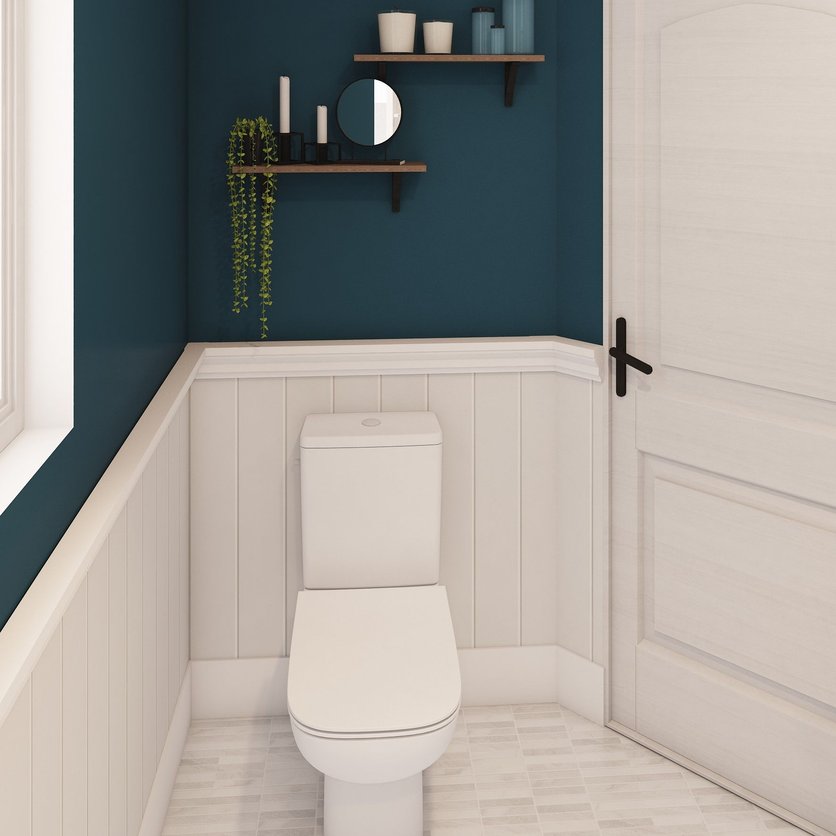Badezimmer im Stil Mid-Century