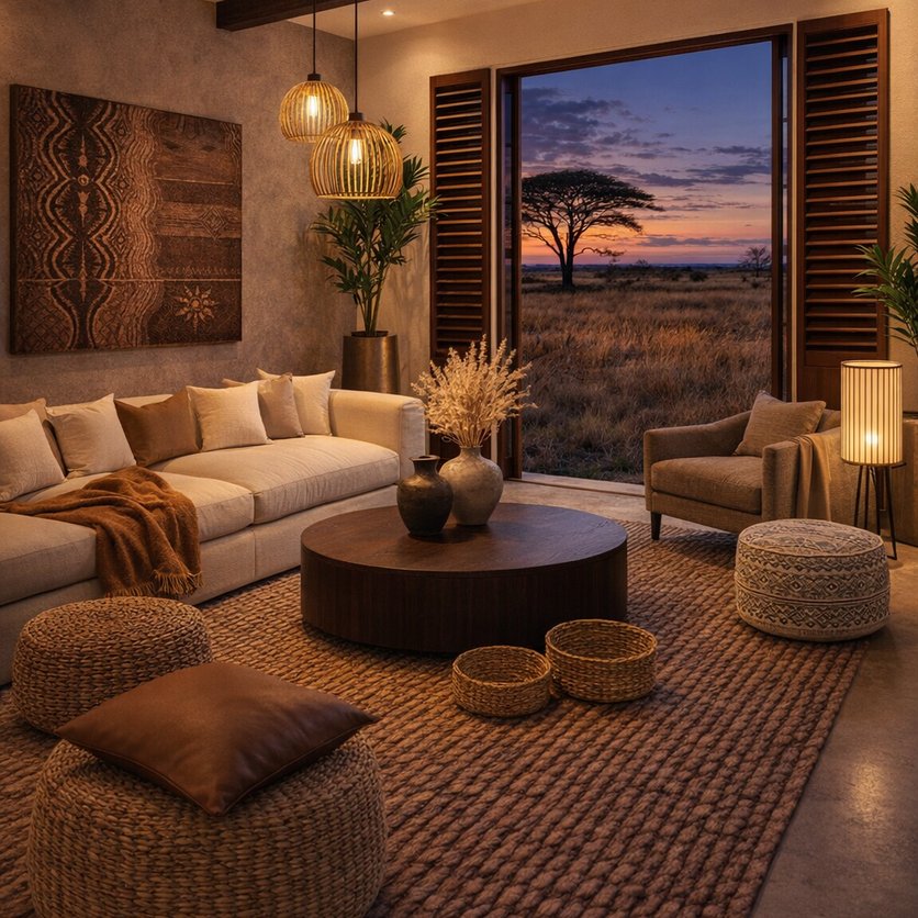 sala de estar Boho