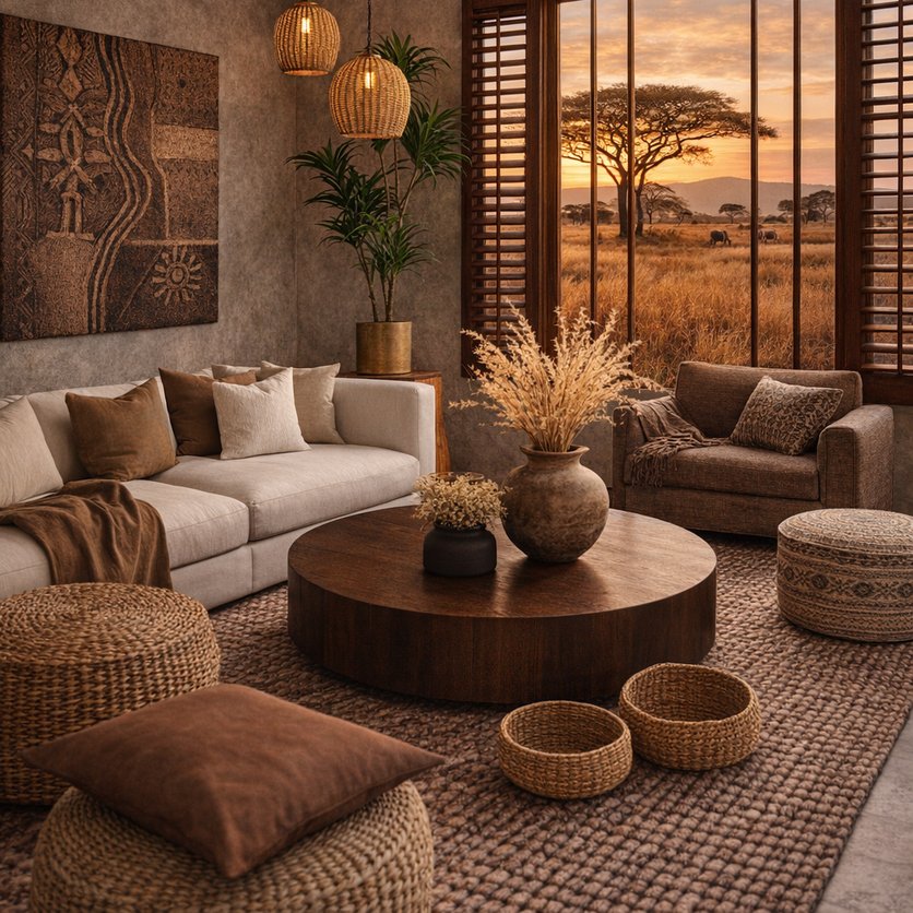 sala de estar Boho