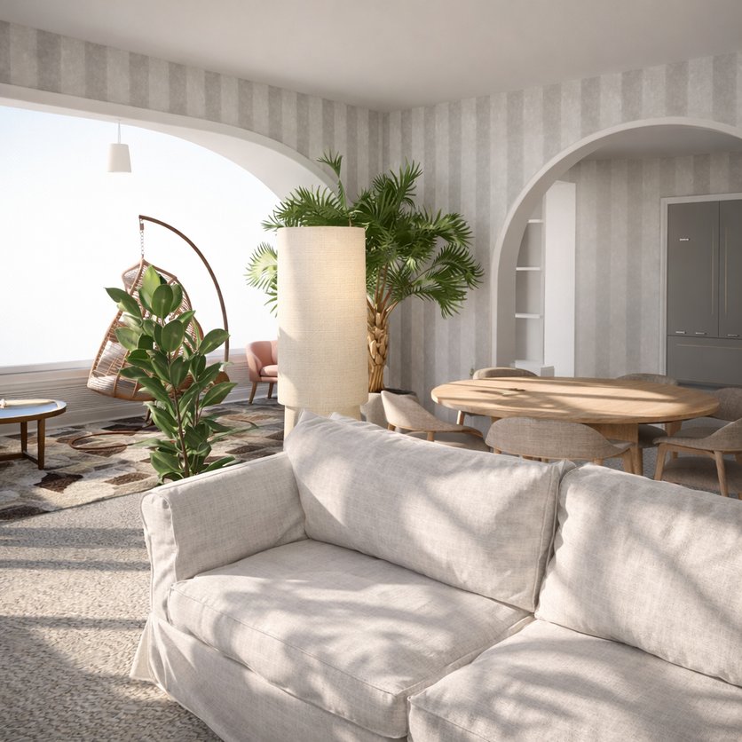 sala de estar Boho