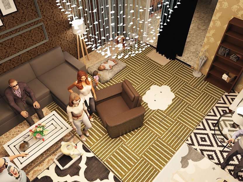 sala de estar Boho