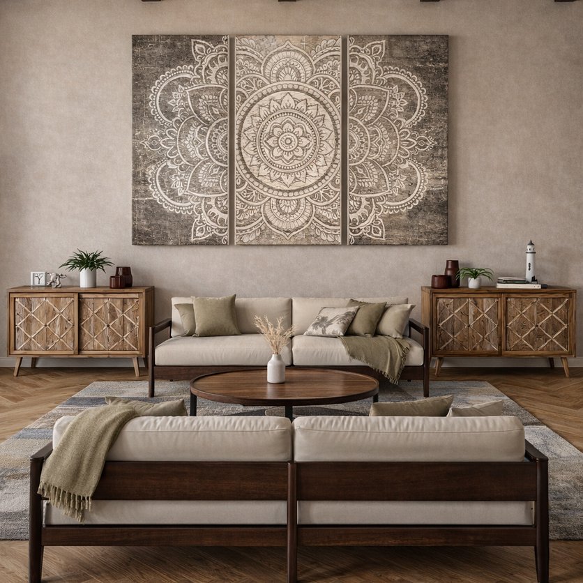 sala de estar Boho