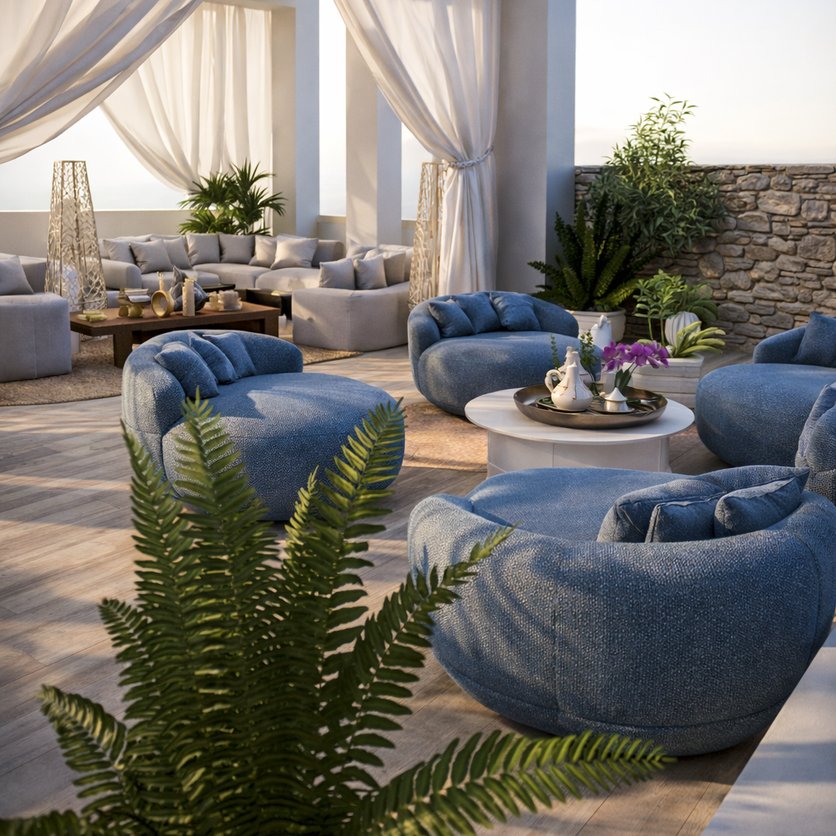 sala de estar Boho