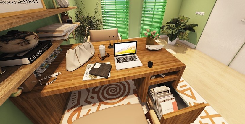Boho home office