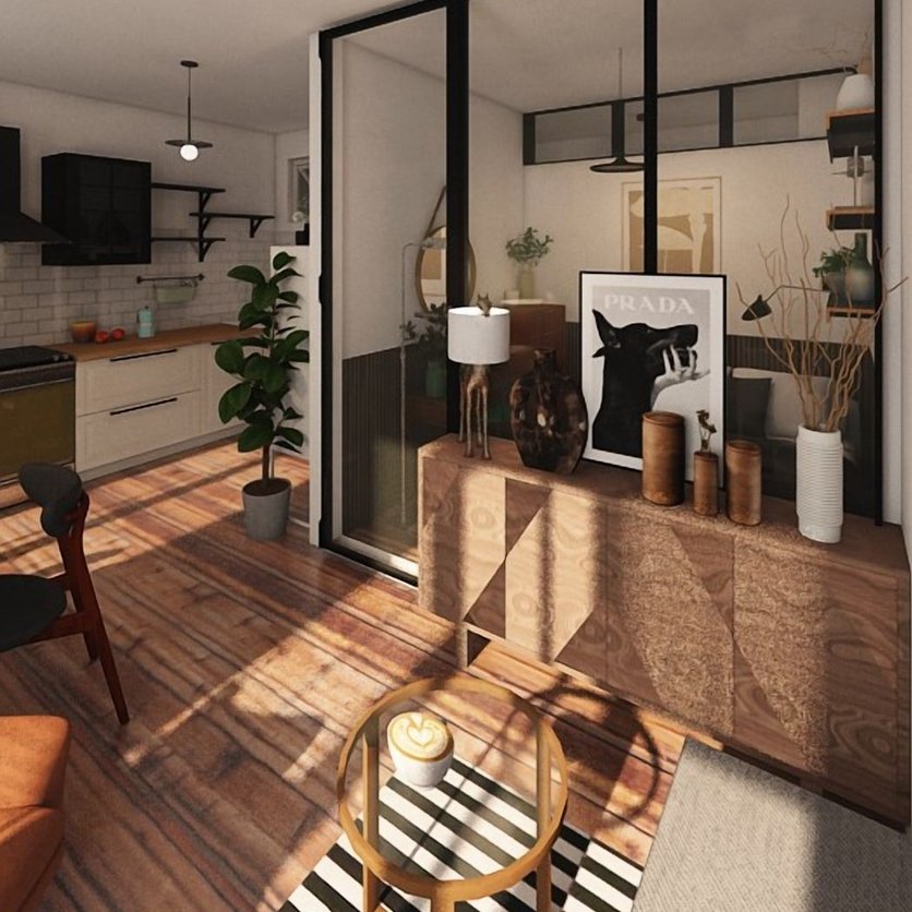 sala de estar Boho