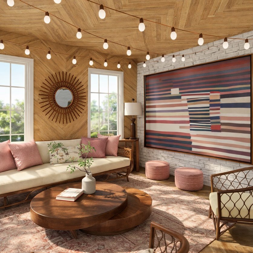sala de estar Boho