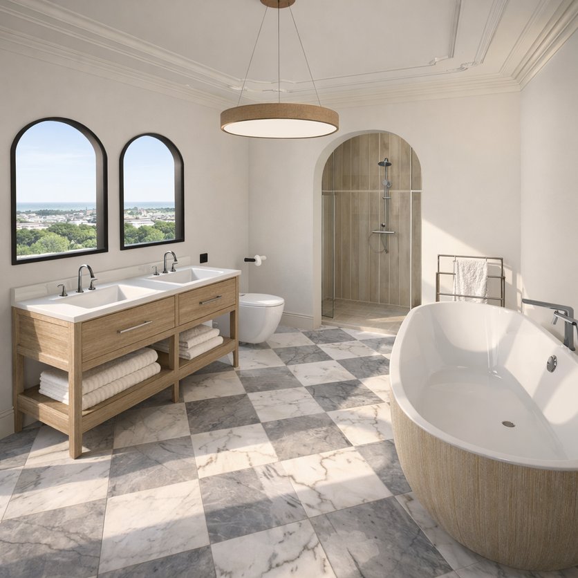 Badezimmer im Stil Traditionell