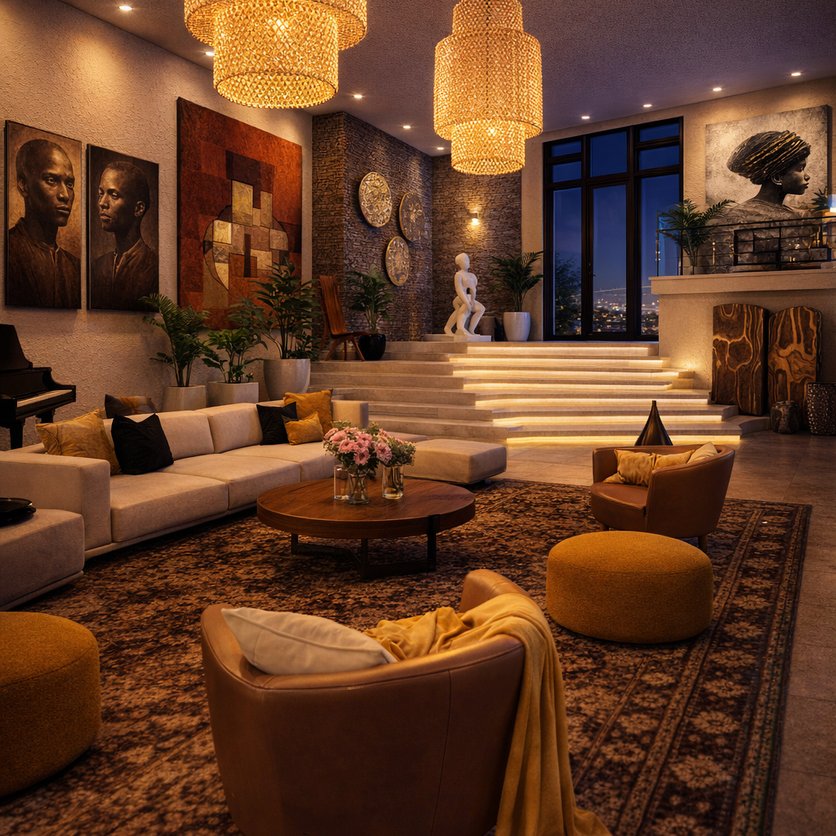 sala de estar Boho