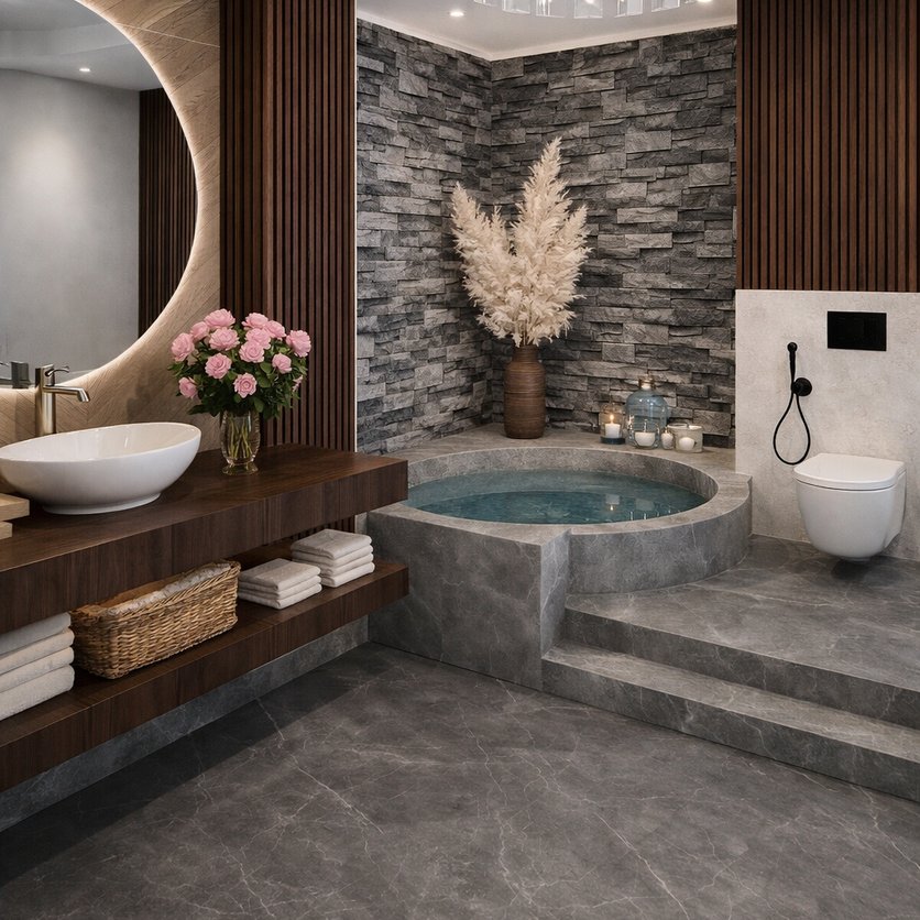 Badezimmer im Stil Traditionell