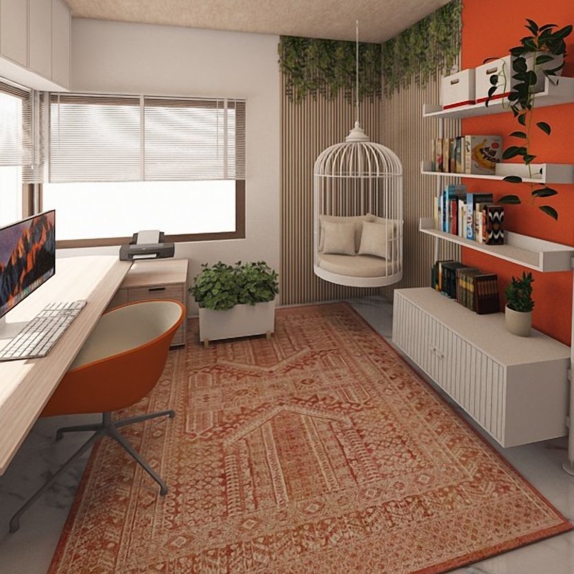 Boho home office
