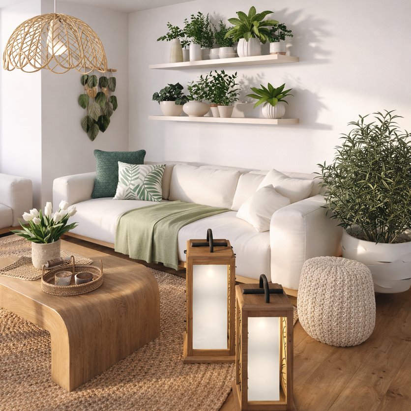 sala de estar Boho