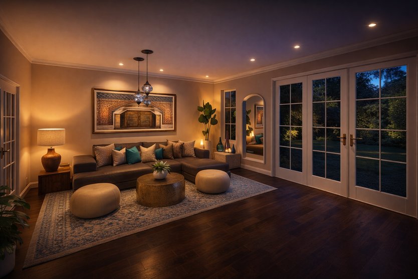 sala de estar Boho