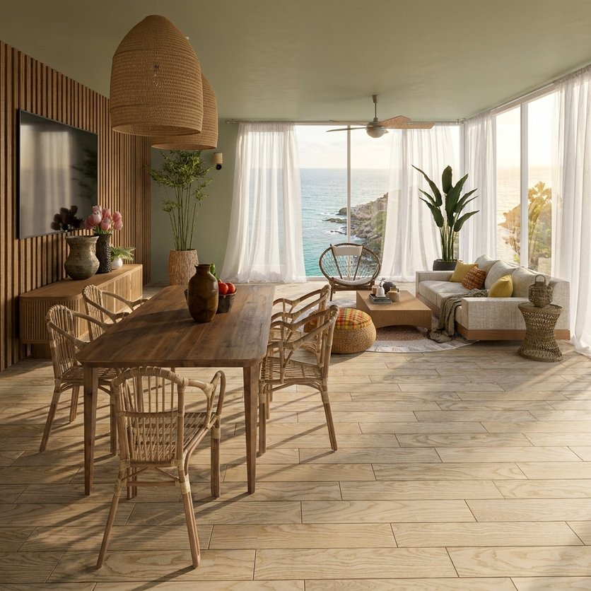 sala de estar Boho