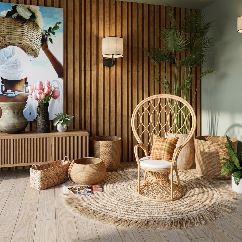 sala de estar Boho