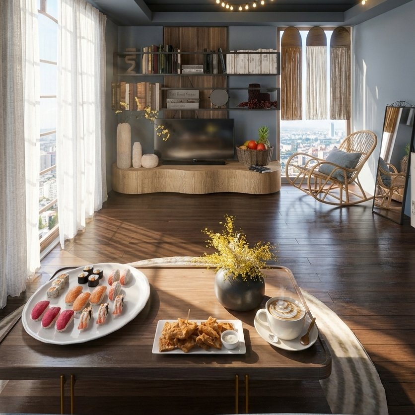 sala de estar Boho