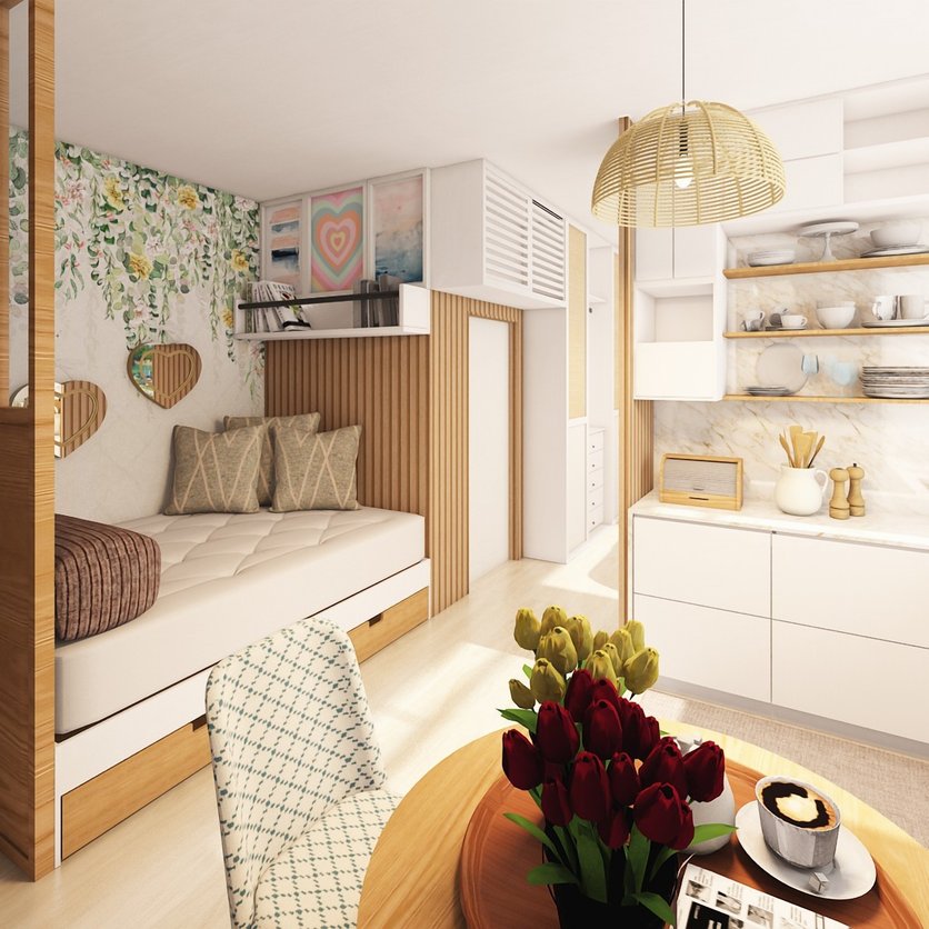 sala de estar Boho