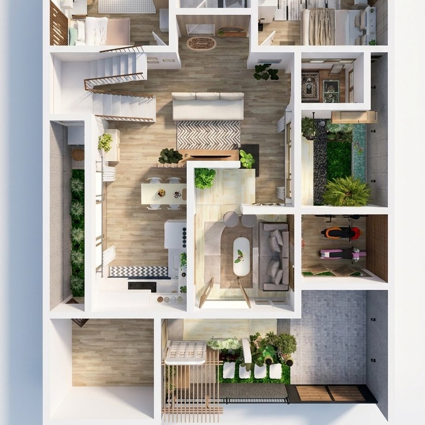 Contemporary floor plan