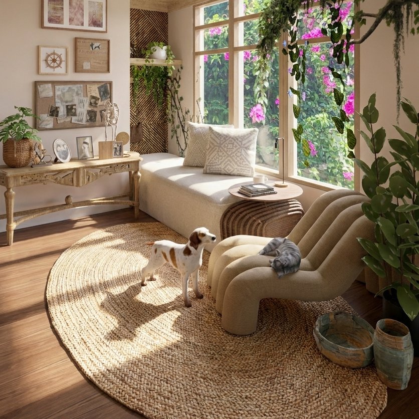 sala de estar Boho