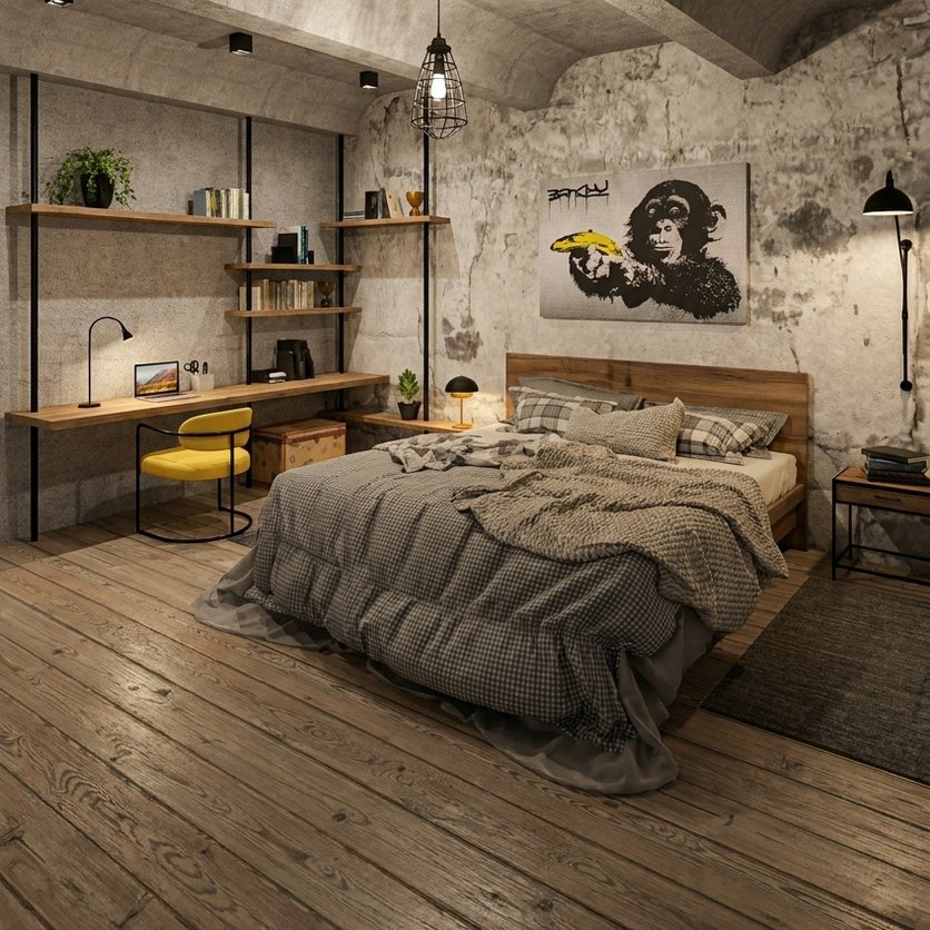 Industrial bedroom