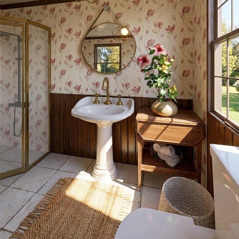 Badezimmer im Stil Landhausstil