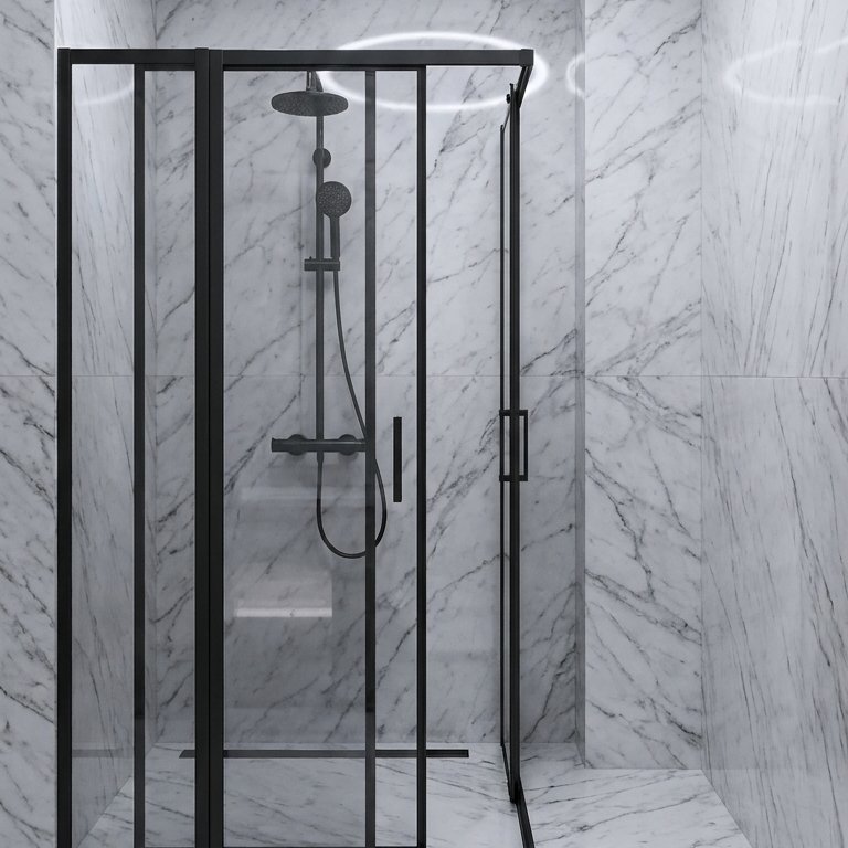 Badezimmer im Stil Mid-Century