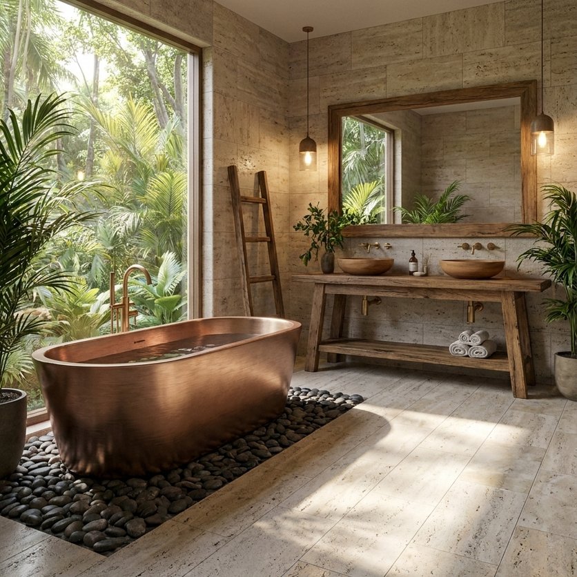Badezimmer im Stil Landhausstil