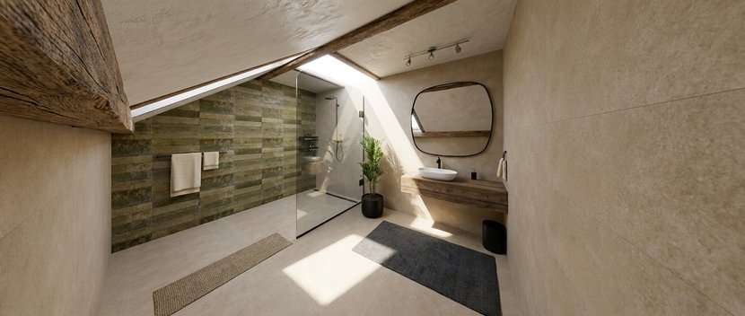 Badezimmer im Stil Landhausstil