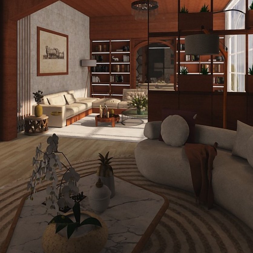 sala de estar Boho