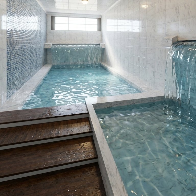 Badezimmer im Stil Mid-Century