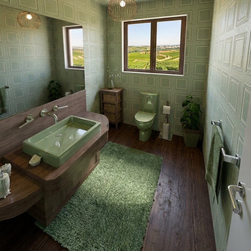 Badezimmer im Stil Retro