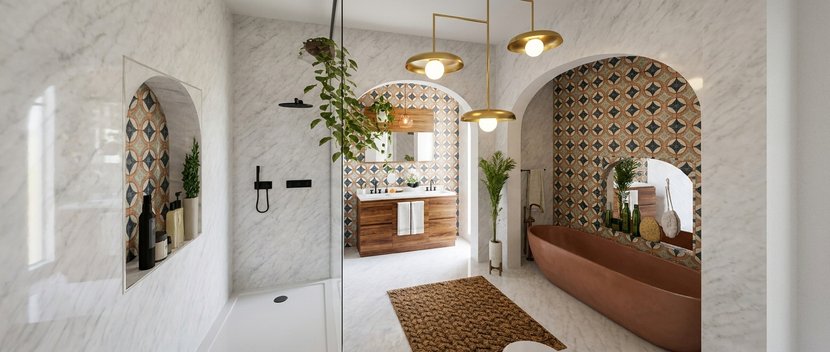 Badezimmer im Stil Traditionell