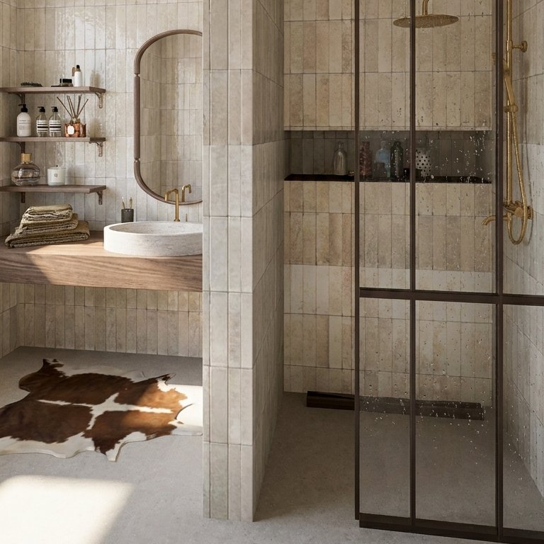 Badezimmer im Stil Wabi-Sabi