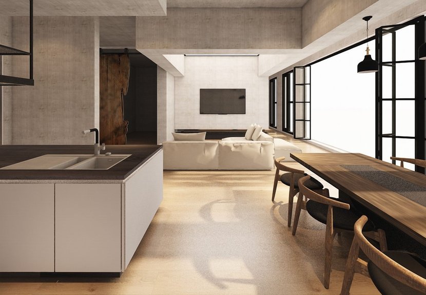 Industrial living room