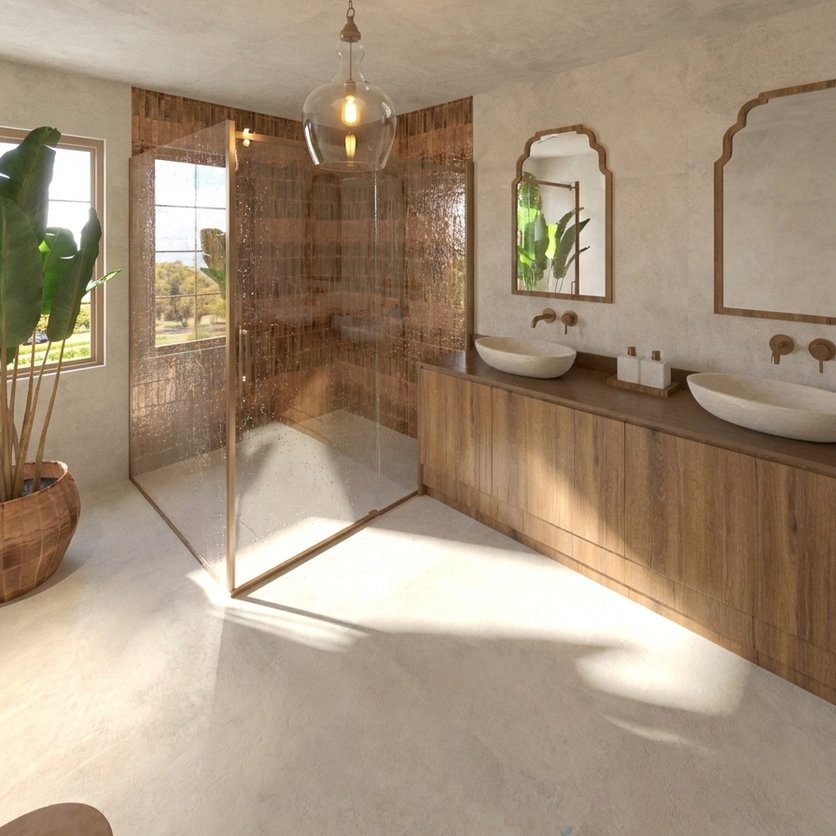 Badezimmer im Stil Tropisch