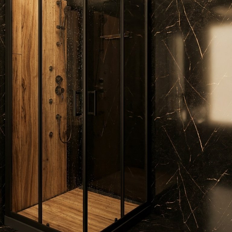 Badezimmer im Stil Mid-Century